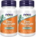 AHORA Suplementos, Zinc Picolinate 50 mg, soporta Funciones de Enzima*, Apoyo Inmunitario*, 60 cápsulas de Veg (Pack of 2)