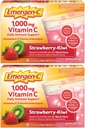Emergen-C 1000mg Vitamina C Powder, Fresa Kiwi Flavor, Antioxidantes, Vitaminas B y Electrolitos, Suplementos de Vitamina C para Apoyo Inmunitario, 30 Cuenta (Pack of 2)