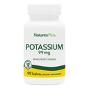 Potasio de la Naturaleza 99 mg, 90 Tabletas - Soportes Equilibrio Electrolípido Saludable & General Well-Being - Gluten Gratis, Vegetariano - 90 Servimientos