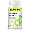 Citrato de potasio 1000mg, Suplemento de Potasio para los cáñamos de las piernas, Muscle & Heart Health, Vegan, Non-GMO, Gluten Free, 90 cápsulas