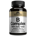 Complejo de vitaminas naturales en molino de viento (100% Valor diario), Producción de energía en polvo y Metabolismo, 100 Tabletas, 100 Servimientos