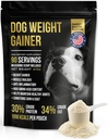 Gainer de peso para perros Aprox 90 Servings - Suplementos de ganancia de peso para perros - Canine and Dog Muscle Builder - Made in The USA