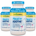 HEAL-N-SOOTHE Joint Support Supplements - Proteolytic Enzymes like Bromelain & Papain, with Boswellia, Turmeric " Ginger- Promotes Protein Digestive Function " Body Defense Wellness- 90 Count (3 Pack)