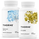 THORNE - Antioxidante " Wellness Bundle - Selenium " Vitamin D-5000 - Soporta la salud tiroidea " Función inmunológica - 60 prestaciones