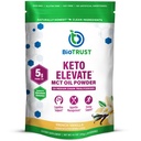 BioTrust Keto Elevate – C8 MCT Oil Powder – Ketogenic MCT Coffee Creamer, Keto Coffee Creamer – Clean Energy, Mental Focus, Clarity –100% Caprylic Acid MCT Powder, Non-GMO (French Vanilla, 20 Servings)