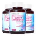 BioEmblem Belleza Probióticos para Mujeres, 35 millones de francos CFU 14 Estrenos con Biotina, Collagen, Prebióticos para Salud Digestiva, Esquí de Cabello y uñas, Suplemento Vaginal Probióticos, Estable de Estante, 90 Caps