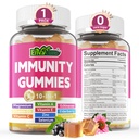 10 en 1 Apoyo Inmunitario Suplemento Gummies, w/Echinacea, Elderberry Vitamin C y Zinc, Selenium, Vitamina D3 5000IU, Magnesium, Daily Immune Booster Multivitamin, para Antioxidante Bone Energy, 1 Pack