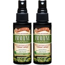 Barlean 2 Pack Olive Leaf Complex Throat Spray with Peppermint, Lemon, and Sage for Itchy Throat Relief, Immune Support Supplement, Liquid Blended Extract, 1.5 oz