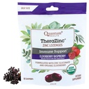Quantum Health TheraZinc Organic Zinc Lozenges Elderberry &amp; Honey - Soporte para adultos &amp; niños 12+ Naturalmente Flavored Raspberry Fast Relief con No Aftertaste - 18 Conde