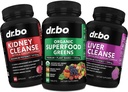 Ecológico Superfood Greens &amp; Fruit Supplement - Liver Kidney Cleanse Detox Support Supplement - Green Veggie Powder Blend Vegetable Foods &amp; Help Repair Kidneys, Bladder Control & Urinary Tract Health