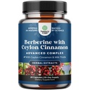 Balancing Berberine Plus 1200mg Por Serving Complex - Antioxidant Berberine with Ceylon Cinnamon Capsules Plus Silymarin Milk Thistle Extract - Active PK for Heart Health and Sugar Support 60 cápsulas