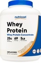 Nutricost Whey Protein Powder, Unflavored, 5 libras - de Whey Protein Concentrate