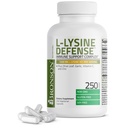 Bronson L-Lysine Defense Immune Support Complex 1500 MG L-Lysine Plus Olive Leaf, Ajo, Vitamina C y Zinc - Non-GMO, 250 cápsulas vegetarianas