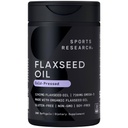 Sports Research Flaxseed Oil Softgels 1242mg - Plant Based Omega 3 Suplemento para Hombres Mujer - Non-GMO Verified, Soy &amp; Gluten Gratis (200 Conde)