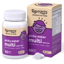 Renzo's Picky Eater Kids Multivitamin with Iron - Dissolvable Kids Vitamins with Iron, Zinc, Vitamina C, Vitamina D, E & K, Sugar-Free Melty Tabs, Green Apple Flavor, 60-Count (1-2 Month Supply)