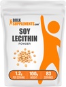 BulkSupplements.com Soja Lecithin Powder - Lecithin Suplemento, Suplemento Nutricional, Grado Alimentario - Gluten Free, 1.2g por Serving, 100g (3.5 oz) (Pack of 1)