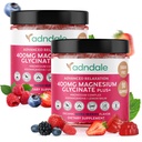 Adndale 180 CT Magnesium Glycinate Gummies 400 mg/Serv, con Ashwagandha, Magnesium Malate & Taurate, Sugar Free Chews for Adults &amp; Kids.