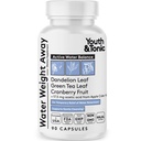 Juvenil " Tonic Water Weight Away – Diurético natural para la hinchazón, el rubio del vientre " Retención de fluidos – Herbal Water Pills for Women " Men, 90 Capsules