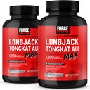 Factor de fuerza Longjack Tongkat Ali Max, Tongkat Ali para Hombres, Hombre Stamina y Vitalidad Suplemento Hecho con ingredientes naturales clave para la absorción superior, 1200 mg, 120 cápsulas, 2-Pack