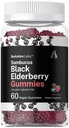 Horbaach Sambucus Black Elderberry Gummies Silencio 60 Conde Silencio con Zinc y Vitamina C Silencio Vegan, Non-GMO, Gluten Free Extract for Adults ◾ Berry Flavor