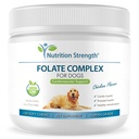 Folate for Dogs to Promote Cardiovascular & Prenatal Health, Support DNA Synthesis & Cell Maintenance, Folic Acid for Dogs with Zinc, Biotin, Iron &amp; Vitamin B12, 120 Soft Chews