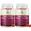Manijas de vinagre de manzana con el suplemento de energía madre-natural ACV Gummies con la madre para la limpieza corporal Immune Support y Gut Health-Delicious Gummy ACV Suplemento con la hoja de remolacha Powder 2 pack