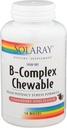 Solaray, Alta Potencia B-Complex Chewable, Sabor de Fresa Natural, 50 Chewables