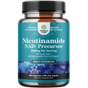 Vitamina B3 Niacinamide 500mg Capsules - Suplemento Mitocondrial de Energía y Potent - AKA Vitamina B3 Niacina 500mg Flush Gratis y Nicotinamide 500mg - Flush Free Niacin Suplemento - 180 Conde