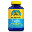 La vida de la naturaleza Bromelain " Papain peru Proteolytic Enzymes for Digestive Support " Comfort peru from Pineapple " Papaya  durable 250mg (250 CT)