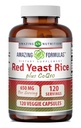 Impresionantes fórmulas Rice de levadura roja 600 Mg Plus Co Q-10 50 Mg 120 cápsulas vegetarianas