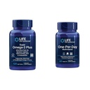 Extensión de vida Super Omega-3 Plus EPA/DHA Fish Oil, Sesame Lignans, Olive Extract & One-Per-Day Multivitamin – Empaquetado con más de 25 vitaminas, Minerales y Planta