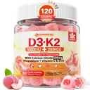 Vitamina D3 K2 Mangas llenas 5000IU / 10.000 UI con 500mg Calcio + K2(MK-7) 200mcg, Magnesio, Vitamina C & Zinc, Extra Strength - Ultimate Absorbency for Bones Muscles Teeth, Vegan -- Pack of 2
