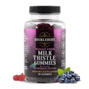 Bucklebury Leche libre de azúcar Gummies 1000mg con sabor natural de arándanos - Vegan, libre de gluten, suplemento de carburante natural para la salud del hígado, inmunidad y antioxidante Soporte -60 Conde