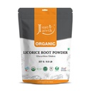 Just Jaivik 100% Orgánica Licorice Root Powder - 227 gm / 0.5 lb Mulethi Silencio Glycyrrhiza Glabra/Yastimadu Silencio May Enhance Gut, Respiratory & Digestive Wellness ← USDA Organic Certified Herb