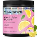 KEY NUTRIENTS Multivitamin Electrolytes Powder No Sugar - Powder de electrolito de limón rosa fresco - Suplemento energético de resistencia - Polvo de hidratación - Sin calorías - 90 servidumbres - Hecho en EE.UU.