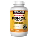 Kirkland Signature Natural Fish Oil 1000 mg con 300 mg Omega-3 - 400 ct (Pack of 2)