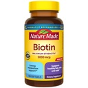 Nature Made Maximum Strength Biotin 5000 mcg Softgels, Biotin Hair Skin y uñas Vitaminas Suplemento dietético, 120 Condes