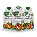 Ecológico Superfood Greens Fruits and Veggies Complex - Best Dietary Supplement with 14 Greens &14 Fruits & Vegetables with Alfalfa Rich in Antioxidants Organic Ingredients Non-GMO (180 Count Pack of 3)