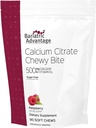Bariatric Advantage Calcium Citrate Chewy Bites 500 mg - Highly Absorbable & Digestible - Vitamina D3 - Suplemento Calcium fácilmente Chewable - Raspberry Flavor - 90 Conde