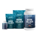 CORREXIKO Marine Collagen Supplement Pills & Powder Bundle - Incluye 10,000mg Double Hydrolyzed Collagen Powder 1kg, 15 oz & 5oz y 1800mg Collagen Peptides 120 Capsules - para el cabello, piel y uñas