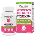 Probiótico Probulina Mujeres - Vaginal, UT, Gut &amp; Immune Health with Lactobacillus Reuteri - 20 Billion CFU, 12 Strains Probióticos & Prebióticos - 60 Vegan, Gluten Free Capsules for Whole-Body Wellness