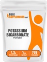 BulkSupplements.com Polvo de Bicarbonato de Potasio - Grado de Alimentos de Bicarbonato de Potasio, Suplemento Mineral - Grado de Gluten, 1.3g por Ser, 1kg (2.2 libras) (Pack de 1)