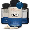 Probióticos para Mujeres y Hombres: Fórmula Integral, 45 Billones CFU, 11 Strains, Dairy Free - w / Prebióticos y Probióticos - Promueve la Salud de Immune & Gut - 30 Veggie Caps