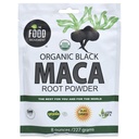 The Food Movement Co. Black Maca 8 oz Raw Food Powder - Organic, Non-GMO, Vegan, Gluten Free- Black Maca suplemento de raíz para todo el bienestar corporal