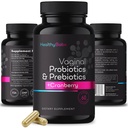 Probióticos vaginales saludables para mujeres + prebióticos " Píldoras de arándano, equilibrio de pH, olor saludable, levadura, apoyo inmunológico, salud microbioma positiva, probiótico acidofílico femenino, 60 cápsulas veganos