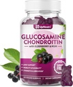 Glucosamine Chondroitin Gummies Sugar Free, Extra Strength 1500mg Glucosamine with Chondroitin MSM & Turmeric, Joint Support Supplement for Men &amp; Women Joint Health (60 Count (Pack of 1))