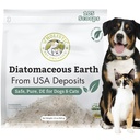 Wholistic Pet Organics Diatomaceous Earth - Grado de alimentos para perros " Cats - 13 Oz - Multi Use Powder - Pet Safe Non-Chemical Freshwater Sourced Silica Supports Global Health - Freshly Made in USA