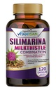 VITAMISAN Milk Thistle silimarina con Dandelion, Fennel. Licorice, Artichoke Alfalfa Detox &amp; Cleaning Formula Support Liver 120 Capsules
