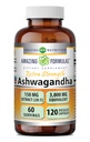 Fórmulas asombrosas Ashwagandha Extracto Suplemento Silencio 150 Mg Extracto (20:1) Silencio Equivalente a 3000 Mg Silencio Veggie Capsules ← Non-GMO ← Gluten-Free Silencio Hecho en EE.UU.