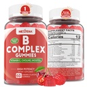 Complejo de vitamina B Gummies, Vitamina Vegan B Gummies con 2000 mcg Methyl B12, Metil Folate tención Plus Choline + Inositol, Vitamina C + Zinc para soportes Energía, Mood, Immune, Pelo sano, Piel - 60 Cts